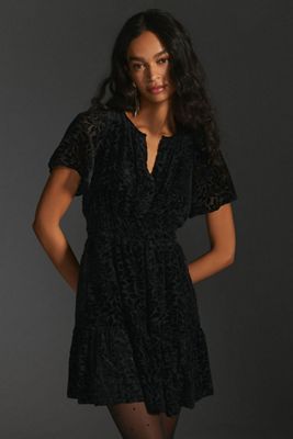 V-Neck Pleated Slim Midi Dress | Anthropologie