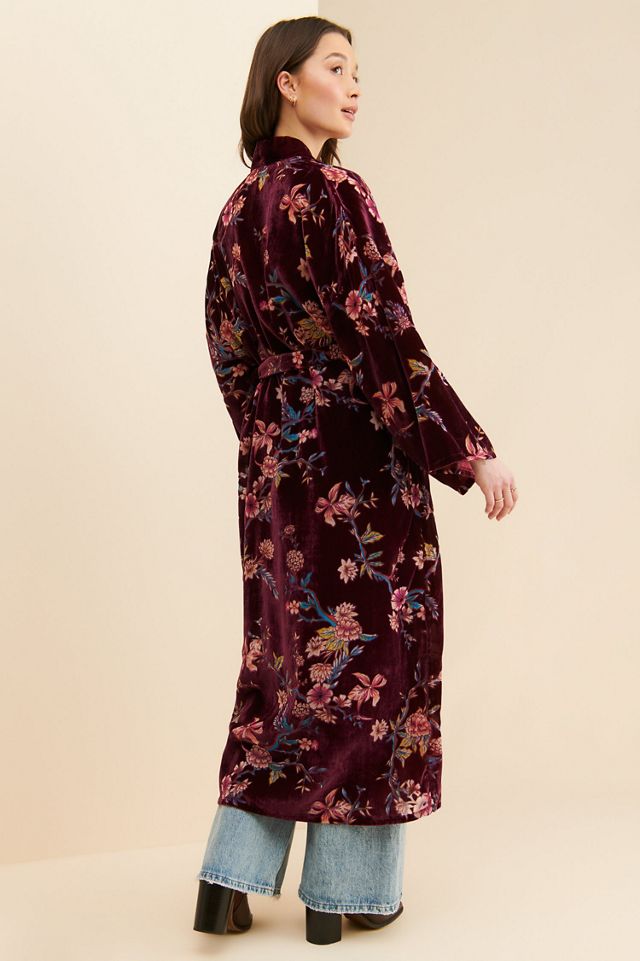 SAACHI Velvet Floral Duster #1