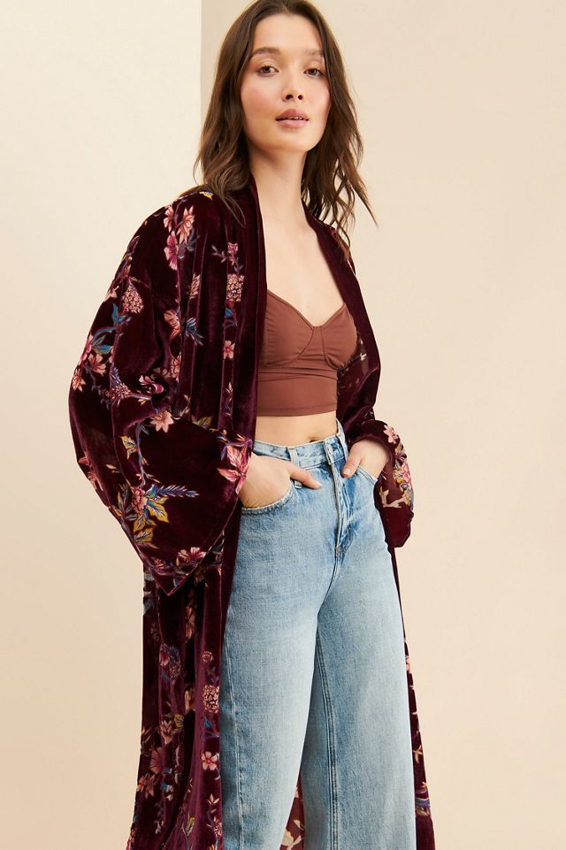 SAACHI Velvet Floral Duster #3