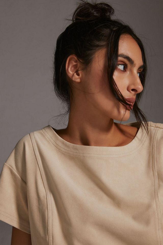 Pilcro Faux Suede Tee #2