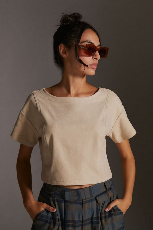 Pilcro Faux Suede Tee #3