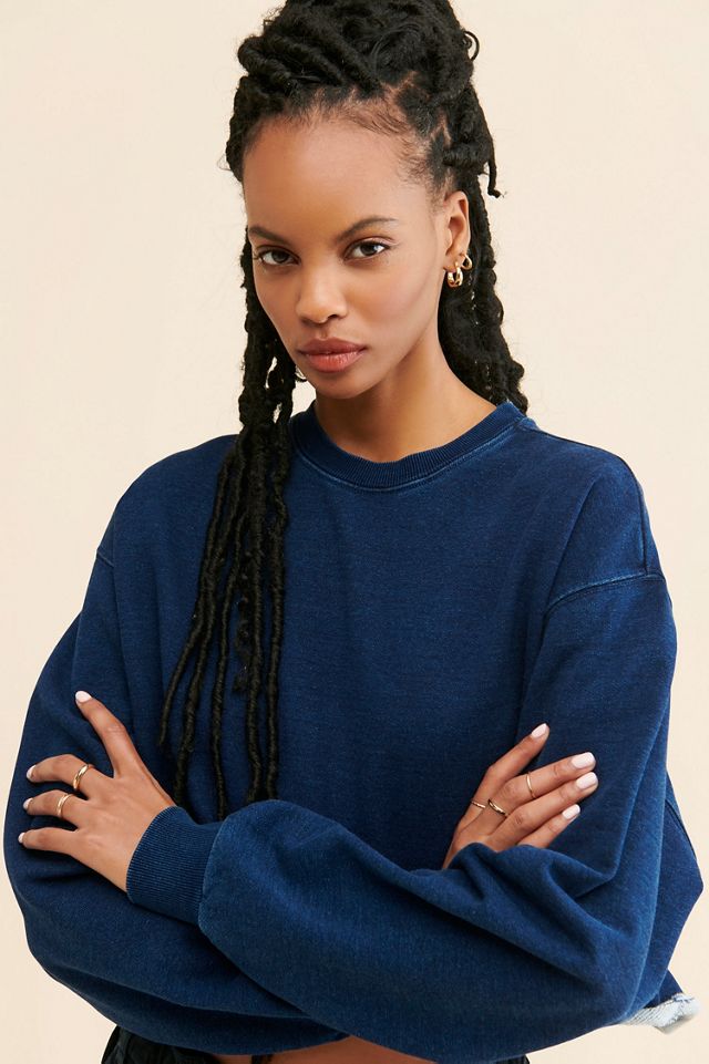 Good American Cropped Baggy Sweatshirt #2