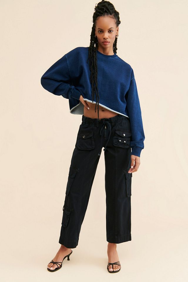 Good American Cropped Baggy Sweatshirt #3