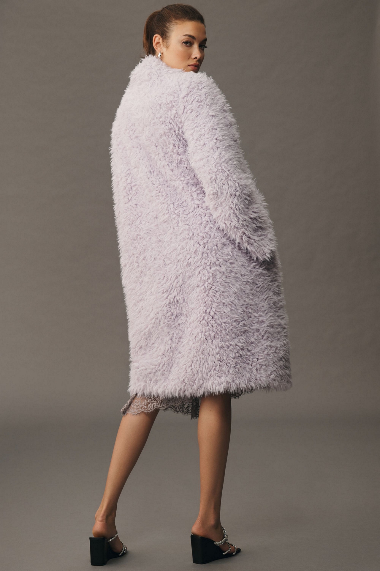 Faux Fur Longline Coat