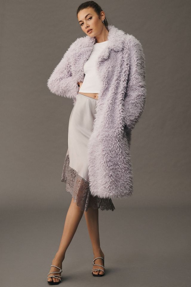 Faux Fur Longline Coat #4