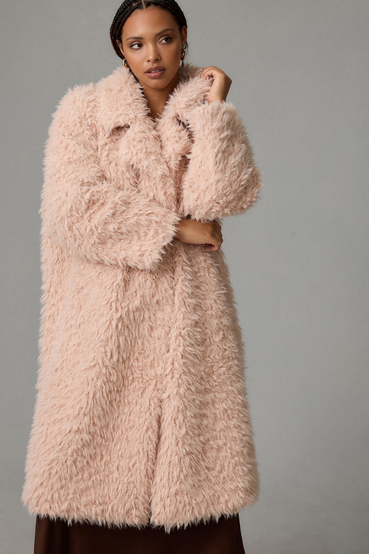 Faux Fur Longline Coat