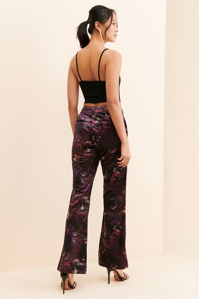 Scotch & Soda Printed Velvet Flare Pants #1