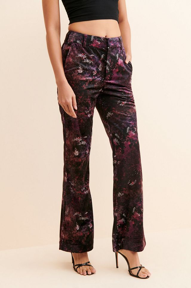 Scotch & Soda Printed Velvet Flare Pants #2