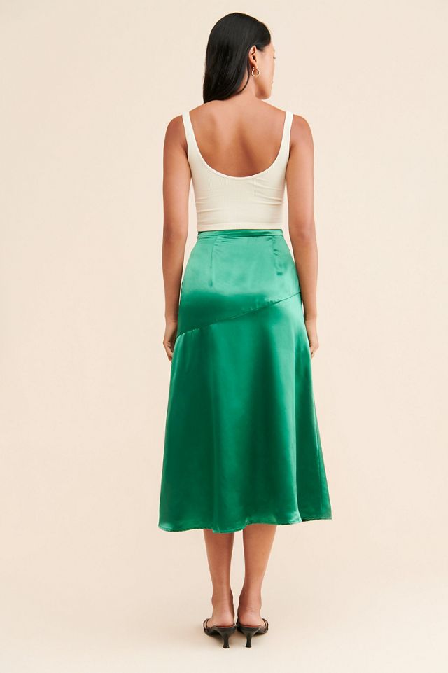g.p.d. Serena Satin Midi Skirt #1