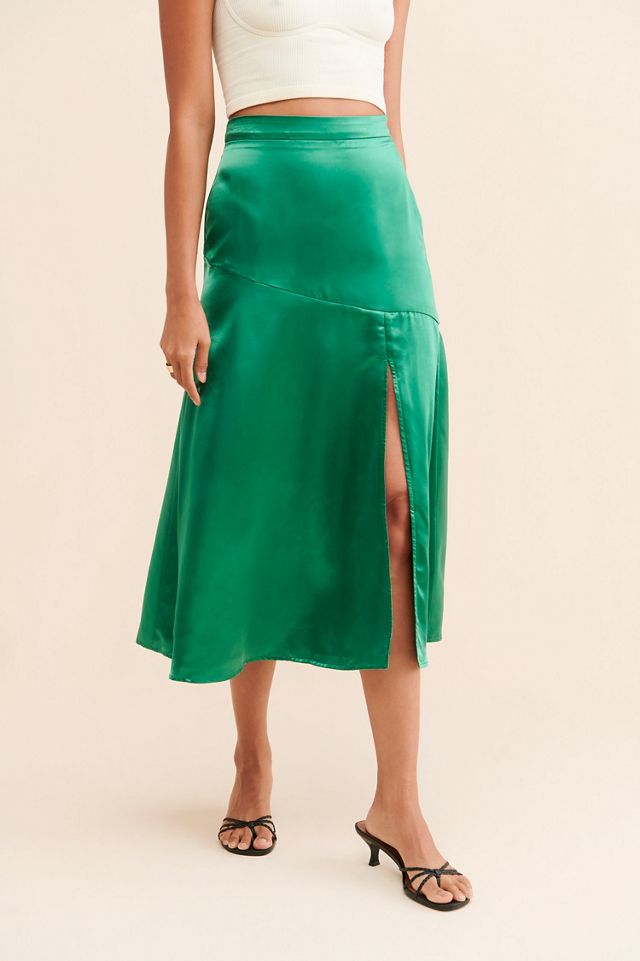g.p.d. Serena Satin Midi Skirt #2