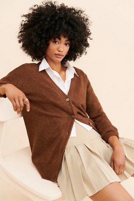 メイドウェル Madewell Newbury Shrunken V-Neck Cardigan レディース Sweaters Velvet Blac 99153421_020_m