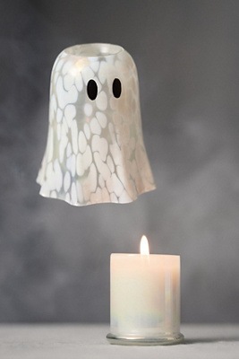 Ghost Woody Leather & Leaves Cheena Glass Cloche Candle