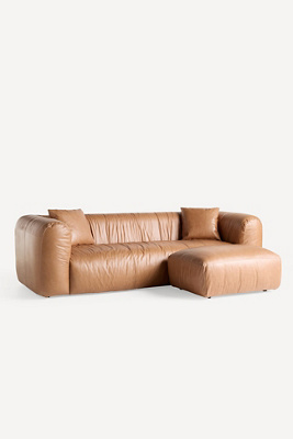 Anthropologie Orion 106" Leather Sofa