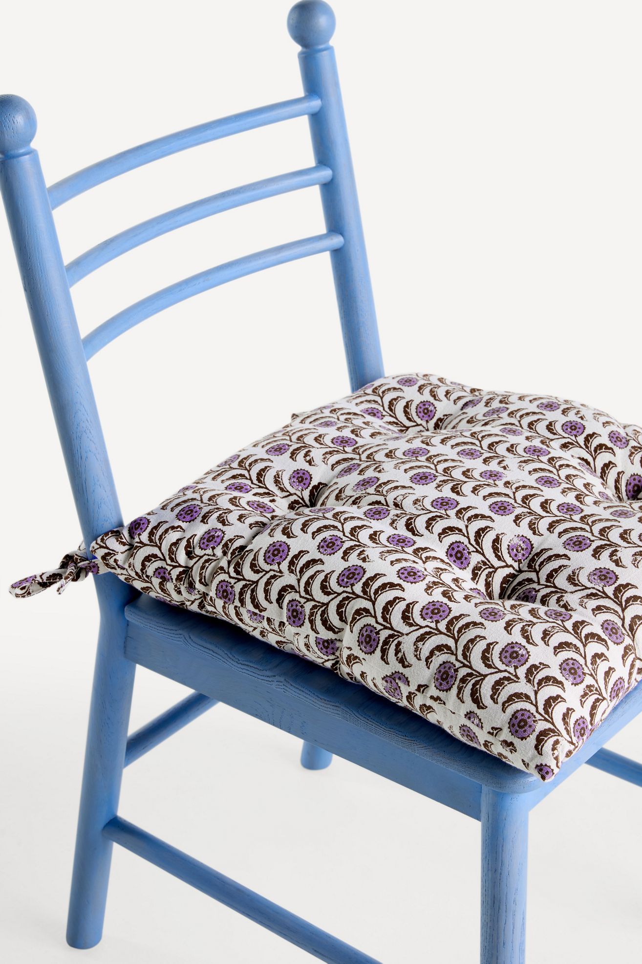 Roma Leora Block Print Dining Chair Cushion - Leora Ivory, Standard, One Size