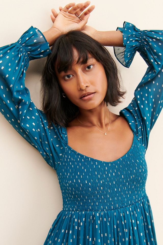 ワンピース Moon Glow Dot Pleated Dress Moon Glow Dot Pleated Dress（ワンピース）｜Her lip to（ハーリップ