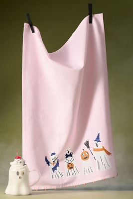 Trick-or-Treat Ghosts Dish Towel