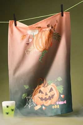 Two-Faced Pumpkin Dish Towel