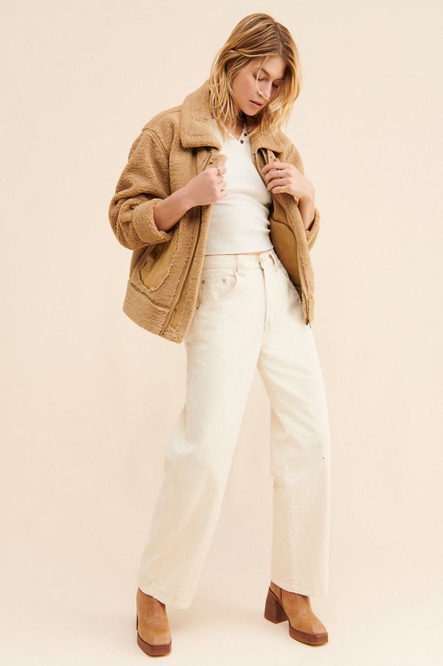Relaxed Sherpa Moto Jacket #3