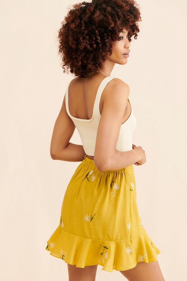 g.p.d. Floral Embroidered Mini Skirt #1