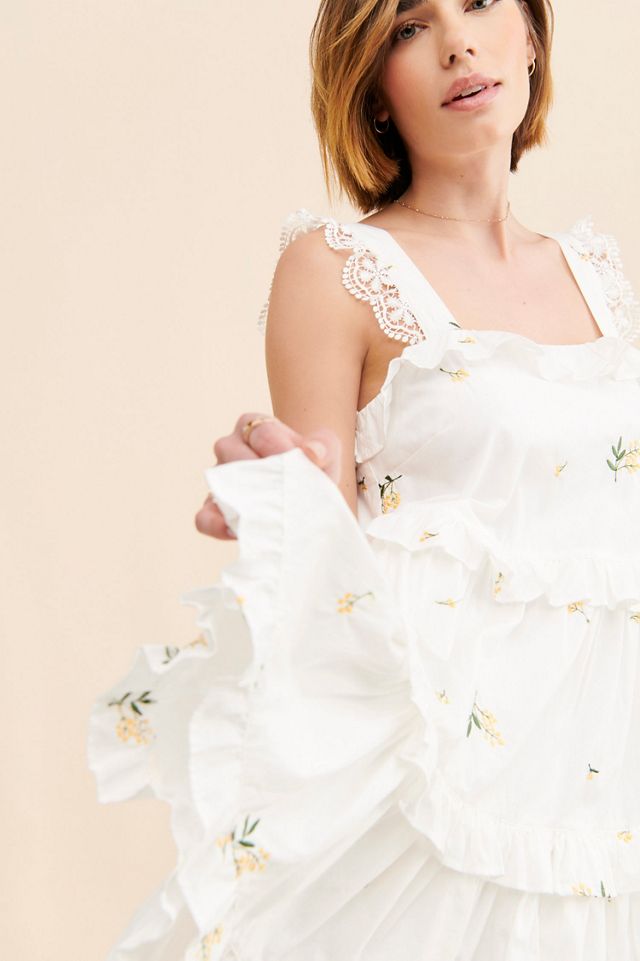 g.p.d. Tiered Embroidered Mini Dress #2