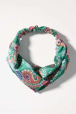 Simply Nova Satin Floral Headband In Green