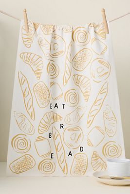Phthalo Ruth Eat Bread Cotton Dish Towel