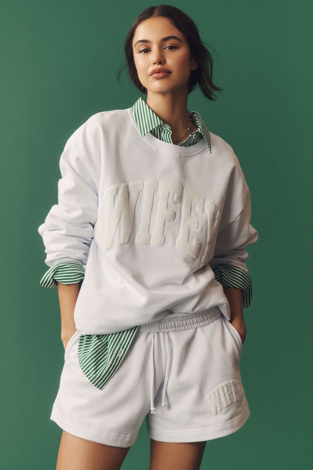 Anthropologie Wifey Crew-Neck Sweatshirt Size M