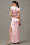 BHLDN Francesca High-Neck Stretch Satin Maxi Dress | Anthropologie