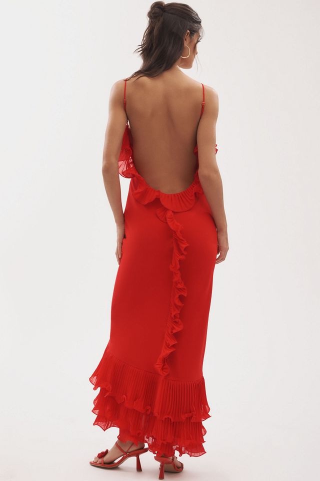 Delfi Collective Delina Ruffled Open-Back Maxi Dress #4