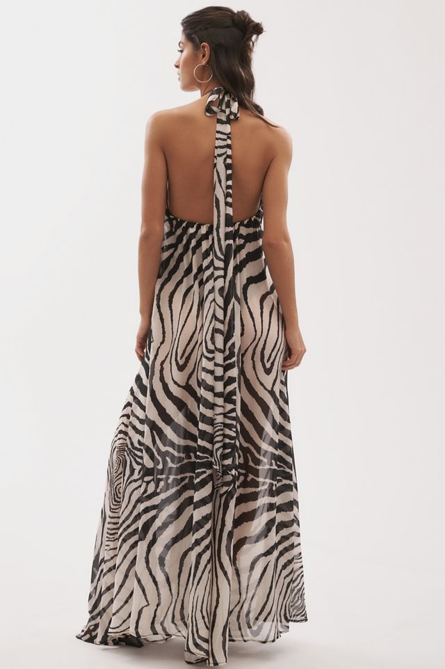 Delfi Collective Isla Printed Silk Halter Dress #4