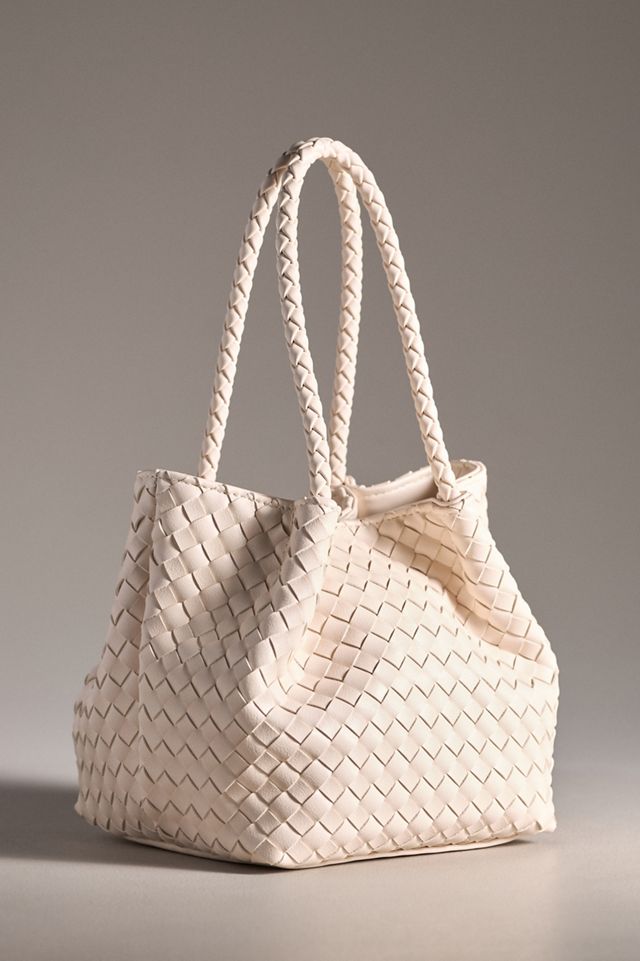 Melie Bianco Woven Faux-Leather Tote Bag #2