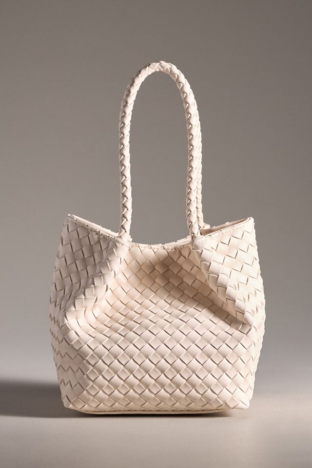 Melie Bianco Woven Faux-Leather Tote Bag #1