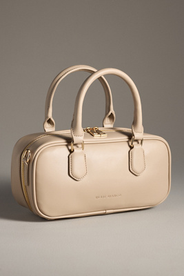 Shop Melie Bianco Top-handle Bag In Beige
