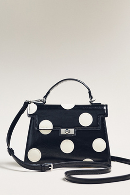 Melie Bianco Maisel Faux-leather Top-handle Bag In Black
