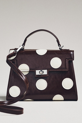 Melie Bianco Maisel Faux-leather Top-handle Bag In Brown