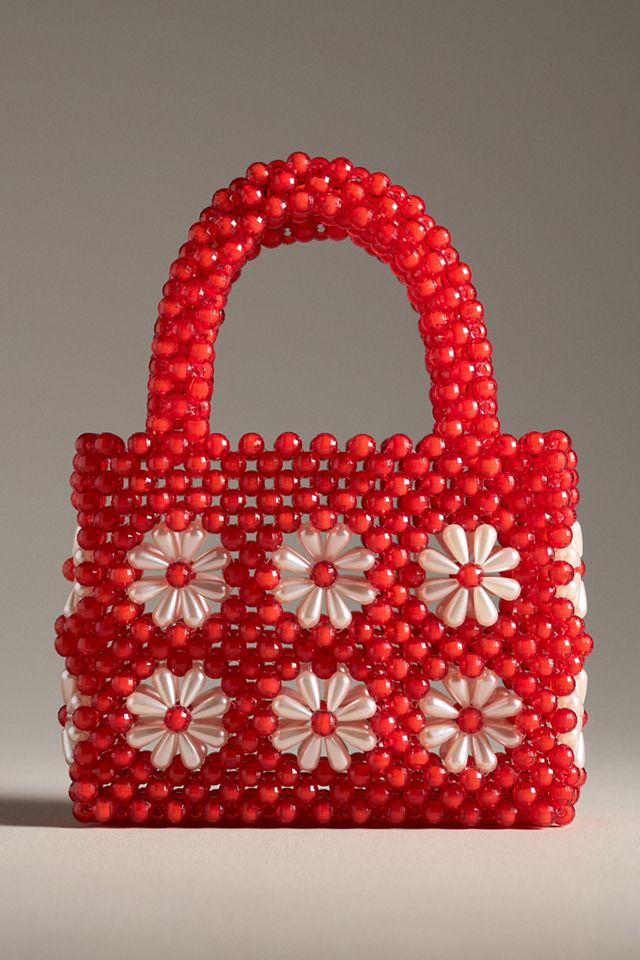 Bolso Floral con Cuentas Selena de Melie Bianco #2