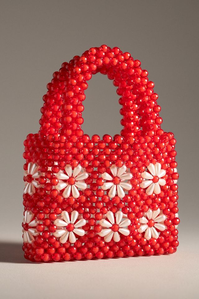 Bolso Floral con Cuentas Selena de Melie Bianco #1