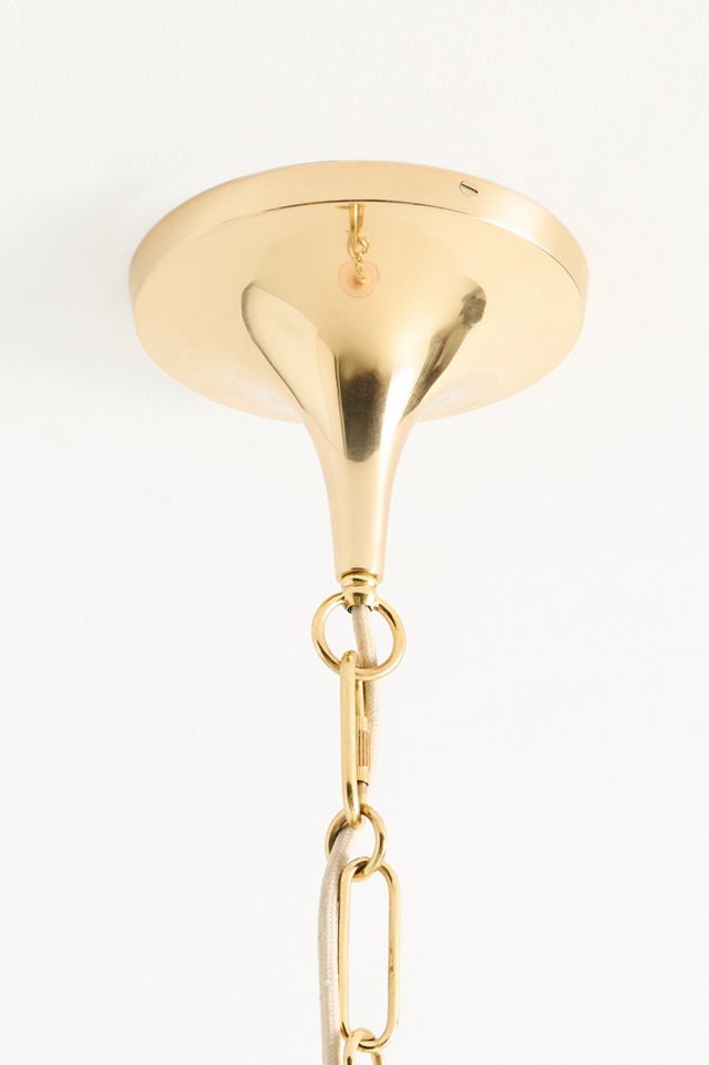 Morgan Glass & Brass Pink Pendant #4