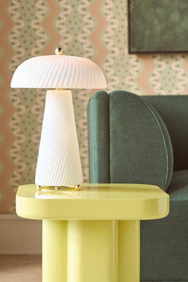 Anthropologie Yama Swirled Glass Table Lamp