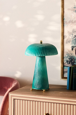 Anthropologie Yama Swirled Glass Table Lamp