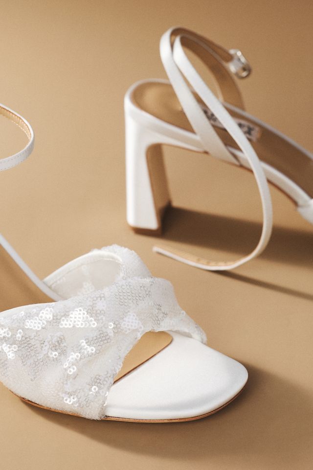 Badgley Mischka Gema Sequin Block Heel Sandals #2