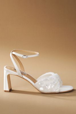 Badgley Mischka Gema Sequin Block Heel Sandals