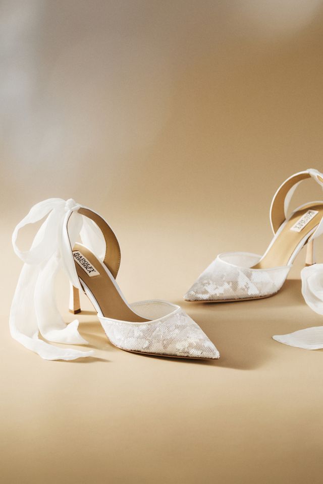 Badgley Mischka Blaze II Sequin Wrap Pumps