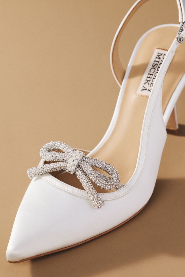 Badgley Mischka Georgie Pointed Slingback Pumps | Anthropologie