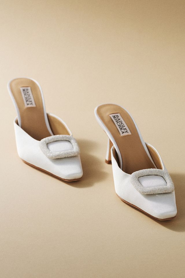 Badgley Mischka Graylynn Square-Toe Mule Heels #1