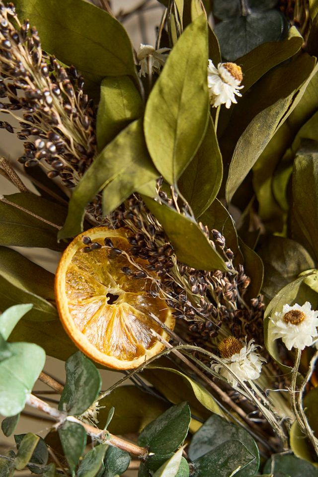 Sorghum + Citrus Dried Wreath #1