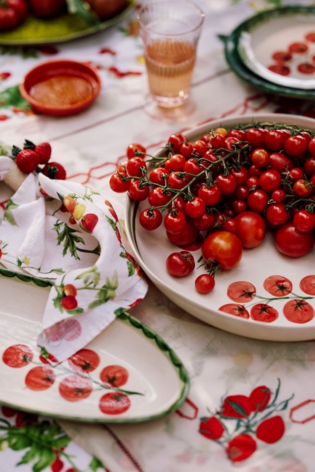 Tomato Woven Palm Napkin Rings, Set of 4 #3