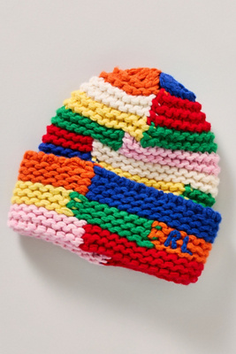 Polo Ralph Lauren Chunky Knit Wool Beanie In Multi