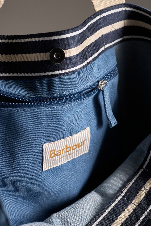 Barbour Emily Varsity Denim Tote #2