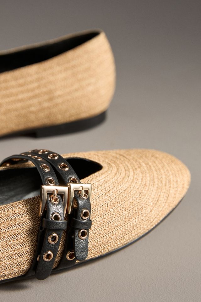 Bibi Lou Xera Moto Raffia Flats #2